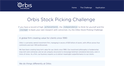 Desktop Screenshot of orbisstockpickingchallenge.com